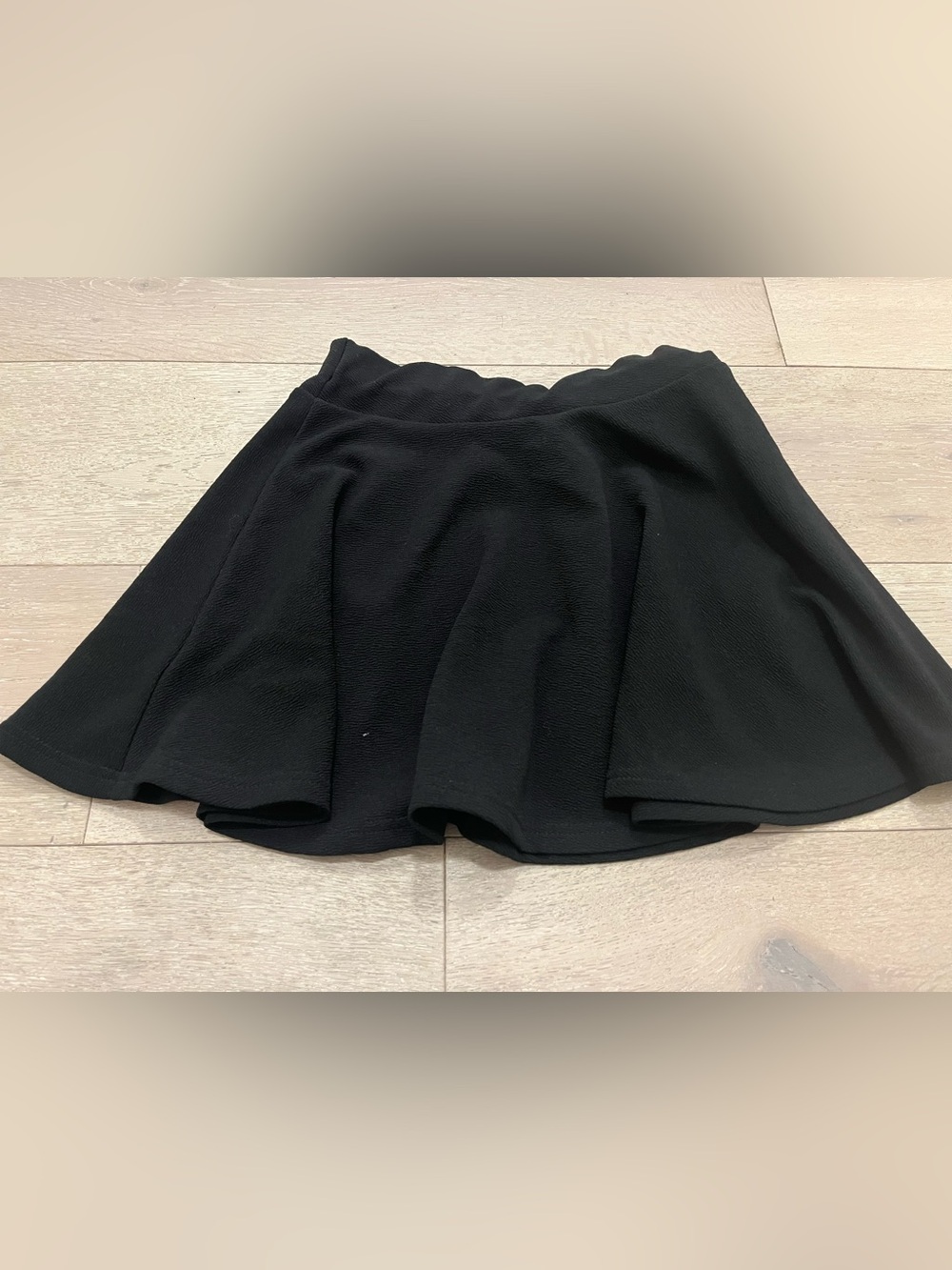 ROMWE Black Casual Skater Skirt